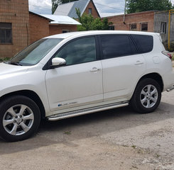 Бокові пороги Premium (2 шт., нерж) 42 мм для Toyota Rav 4 2006-2013 років