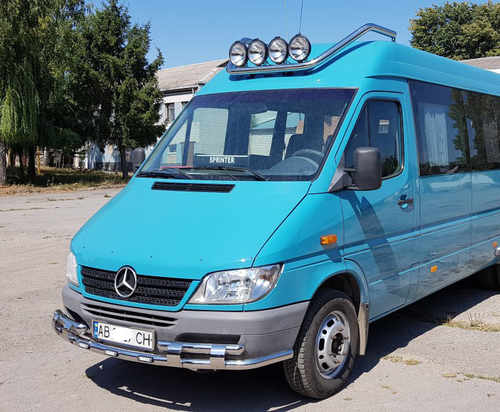 Передній захист ST015-2 (нерж.) для Mercedes Sprinter 1995-2006 