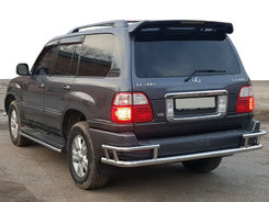 Задній захист AK009-15 (нерж.) для Lexus LX470