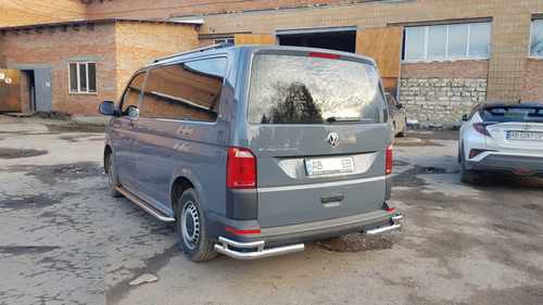 Задні куточки AK003-Double (2 шт., нерж) для Volkswagen T6 2015-2024, рр