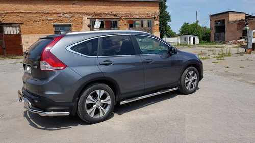 Бічні труби BB002 (2 шт., нерж) для Honda CRV 2012-2016 рр