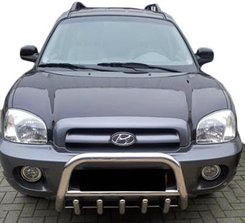 Кенгурятник WT003 (нерж.) для Hyundai Santa Fe 1 2000-2006 