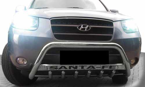 Кенгурятник WT004 (нерж.) для Hyundai Santa Fe 2 2006-2012