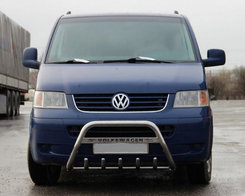 Кенгурятник WT003 (нерж) 60мм, без надписи для Volkswagen T5 Multivan 2003-2010