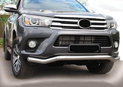 Передній захист ST007 (нерж) для Toyota Hilux 2015+ рр