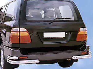 Задні куточки AK003-Double (2 шт., нерж) для Toyota Land Cruiser 100