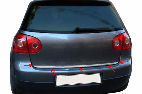 Кромка багажника (нерж) OmsaLine - Італійська нержавійка для Volkswagen Golf 5