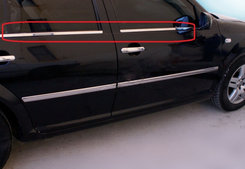 Зовнішня окантовка стекол (4 шт, нерж) SW - універсал для Volkswagen Bora 1998-2004 рр