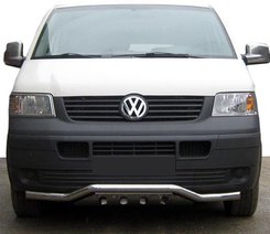 Нижня губа хвиля-гриль ST007-1 (нерж) для Volkswagen T5 Transporter 2003-2010 рр