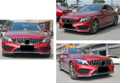 Передня решітка GT, без камери для Mercedes C-сlass W205 2018-2023рр.