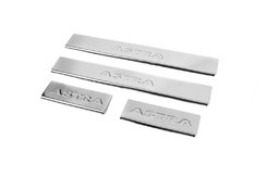 Накладки на пороги Carmos V2 (4 шт, нерж) для Opel Astra H 2004-2013рр.