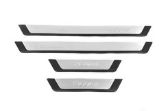 Накладки на пороги Omsa Flexill (4 шт., нерж.) для Volkswagen Tiguan 2007-2016 рр.