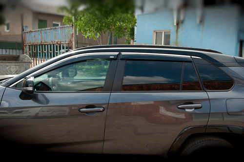 Вітровики з хромом (4 шт, Niken) для Toyota Rav 4 2019-2024