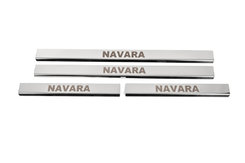 Накладки на пороги (4 шт, нерж) для Nissan Navara 2006-2015 гг