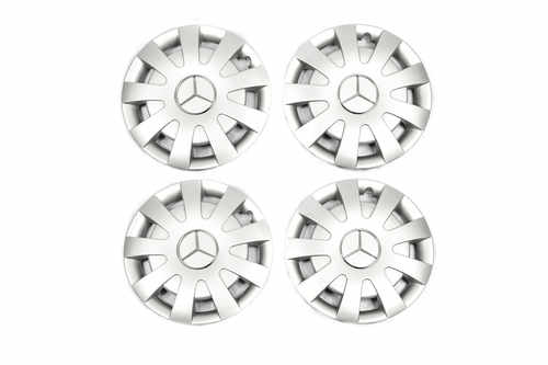 Ковпаки сірі ABS (1-катковий, 4 шт) для Mercedes Sprinter 2006-2018 рр