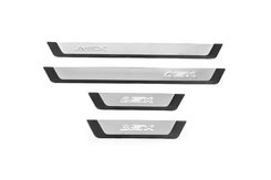 Накладки на пороги Flexill (4 шт, нерж.) для Mitsubishi ASX 2010-2023 рр.
