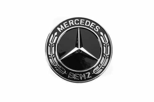 Заглушка замість емблеми на капот Mercedes (чорна, 57мм) для Тюнінг Mercedes