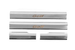 Накладки на внутренние пороги Carmos (4 шт, нерж) для Volkswagen Golf 6