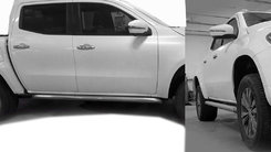 Бічні труби з искосом (2 шт., нерж) для Mercedes X class
