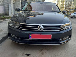Накладка на фары и полоска (3 шт, нерж) Carmos - Турецкая сталь для Volkswagen Passat B8 2015↗ гг.