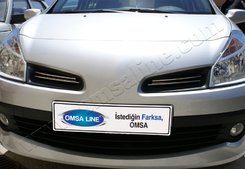 Накладки на решітку (4 шт, нерж) для Renault Clio III 2005-2012 рр.