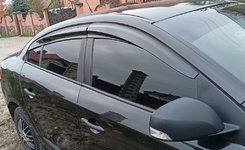 Вітровики (4 шт., Sunplex Sport) для Renault Fluence 2009↗ мм.