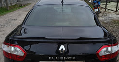Спойлер LIP (Sunplex, чорний) для Renault Fluence 2009↗ мм.