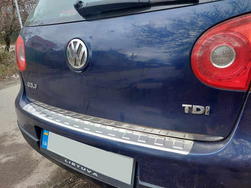 Накладки на задній бампер Carmos (нерж.) Plus для Volkswagen Golf 5