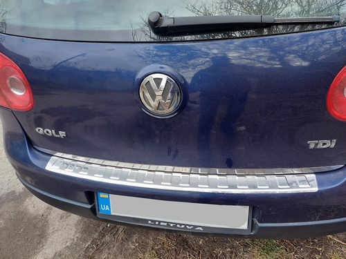 Накладки на задній бампер Carmos (нерж.) Plus для Volkswagen Golf 5