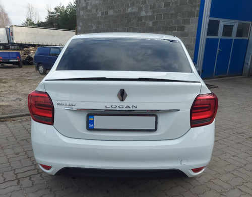 Спойлер LIP (Sunplex, чорний) для Dacia Logan III 2013↗ мм.