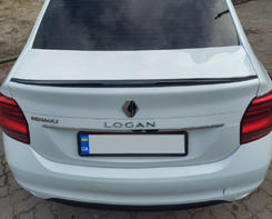 Спойлер LIP (Sunplex, чорний) для Citroen C-Elysee 2012↗ мм.