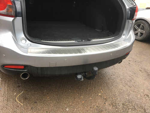 Накладка на задній бампер (нерж) для Mazda 6 2012-2018 (SW)