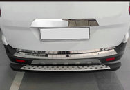 Накладка на задній бампер OmsaLine (глянцева, нерж) для Ford Courier 2014↗ мм.