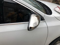 Накладки на дзеркала (2 шт., нерж) OmsaLine - Італійська нержавійка для Volkswagen Scirocco