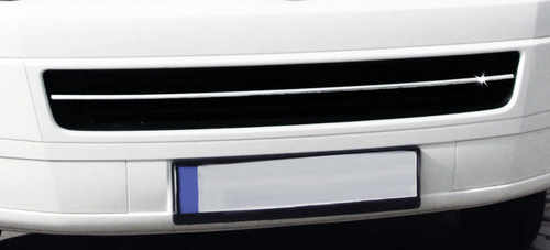 Хром накладка на нижню решітку бампера (нерж.) 1 шт. для VW T5 Caravella, Multivan 2003-2010 Carmos (Туреччина)