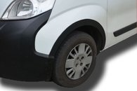 Накладки на арки (4 шт, чорні) 1 бічні двері, Металеві для Fiat Fiorino/Qubo 2008↗ мм.