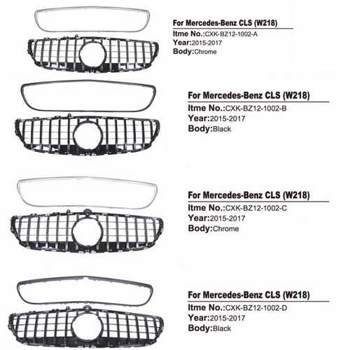 Передня решітка 2011-2014 (GT) для Mercedes CLS C218 2011-2018рр.