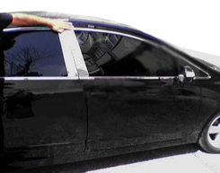 Молдинг дверних стійок (6 шт, нерж.) для Citroen C-5 2008-2017 років.