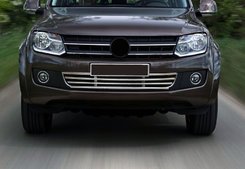 Решетка в бампер (нерж) для Volkswagen Amarok