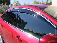 Вітровики з хромом (4 шт, Niken) для Honda Civic Sedan VIII 2006-2011рр.