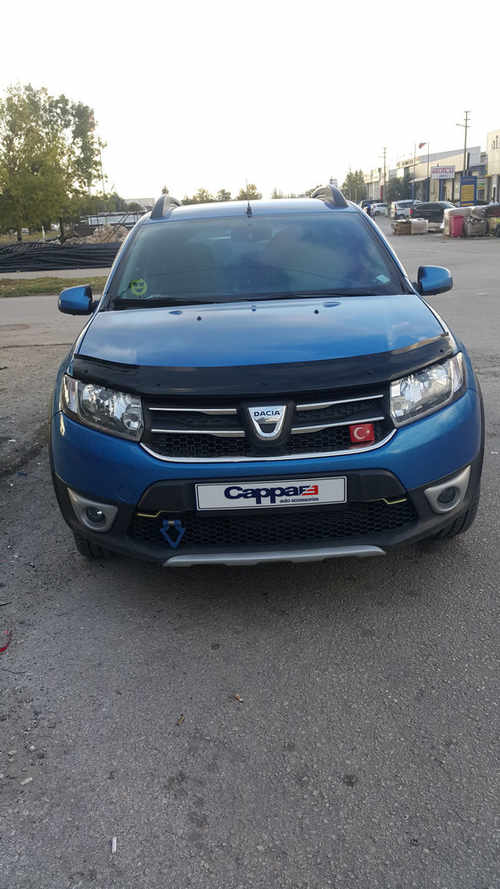 Дефлектор капота (EuroCap) для Dacia Logan MCV 2013↗ мм.