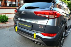 Накладка на кант багажника (2 частини, нерж) для Hyundai Tucson TL 2016-2021рр.