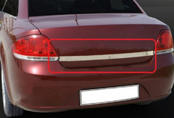 Хром накладка над номером на кришку багажника (нерж.) Omsa для Fiat Linea