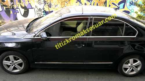 Хром окантовка вікон верхня для VW Jetta 2011-2019 Omsa Line