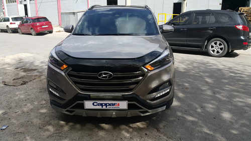 Дефлектор капота (EuroCap) для Hyundai Tucson TL 2016↗ мм.