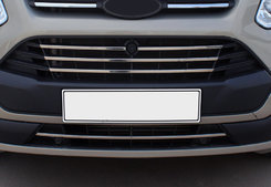 Накладки на решітку радіатора(5 шт, нерж.) Carmos - Турецька сталь для Ford Custom 2013-2018