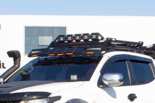 Козирок лобового скла під багажник DAKAR (LED) для Volkswagen Amarok