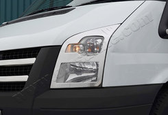 Хром накладки для Ford Transit 06-14 накладки на фари нерж Carmos (Туреччина)