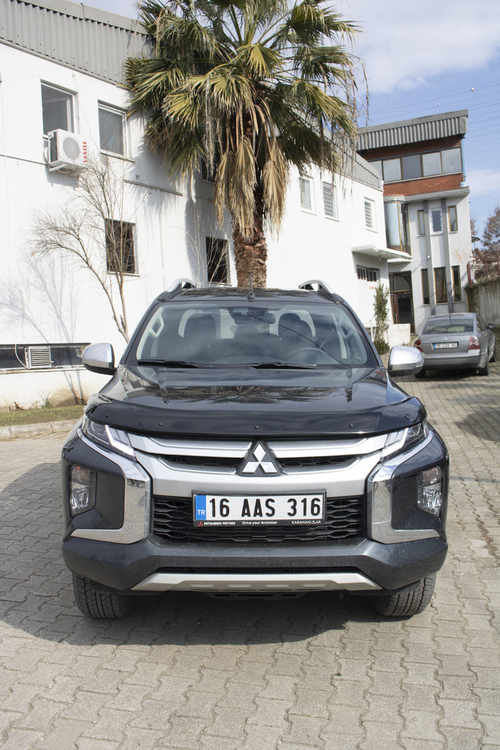 Дефлектор капота (2019-2023, EuroCap) для Mitsubishi L200 2015↗ мм.