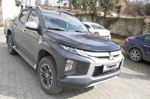 Дефлектор капота (2019-2023, EuroCap) для Mitsubishi L200 2015↗ мм.